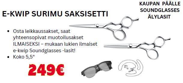 E-Kwip Surimu saksisetti 5,5" leikkaussakset+5,5"muotoilusakset - Image 2